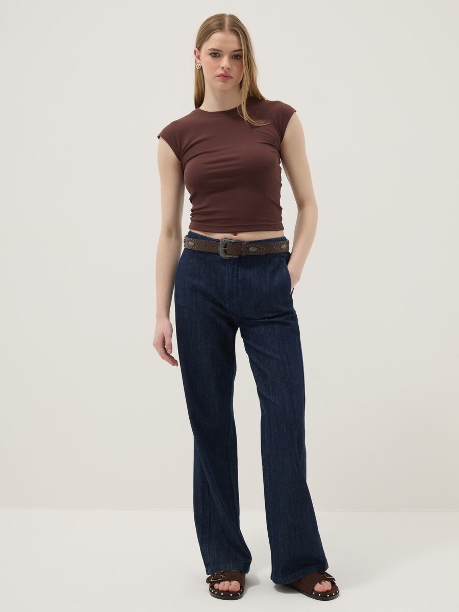 Braunes Stretch-Baumwoll-Tr&auml;gerhemd_1