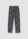 Dark grey marl snowflake print regular-fit pyjama trousers_0