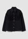 Giacca nera in denim di puro cotone con frange_4