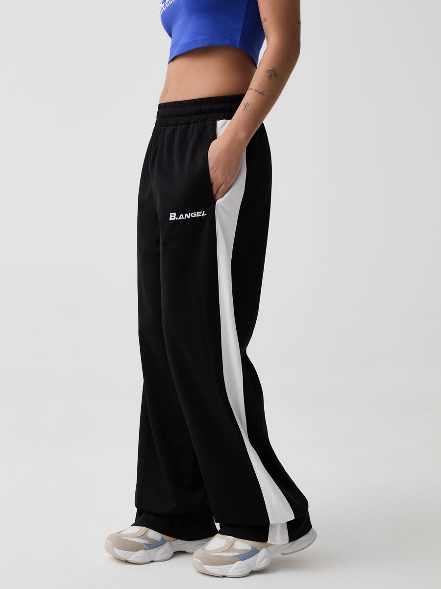 B.ANGEL FOR THE SEA BEYOND wide-leg joggers with contrasting bands_1