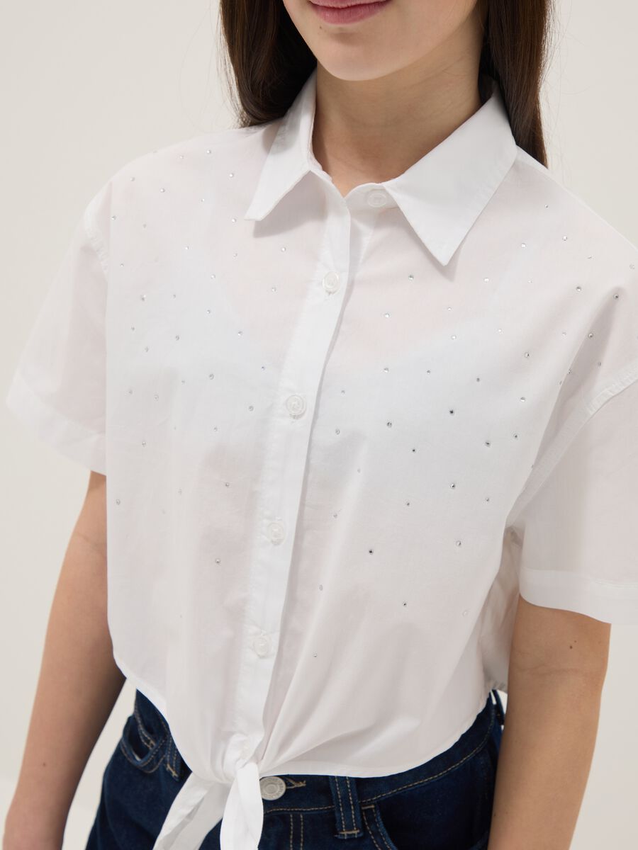 White short sleeve pure cotton regular fit shirt_2