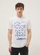 Weisses T-Shirt aus reiner Baumwolle mit Frontprint, Regular Fit_1