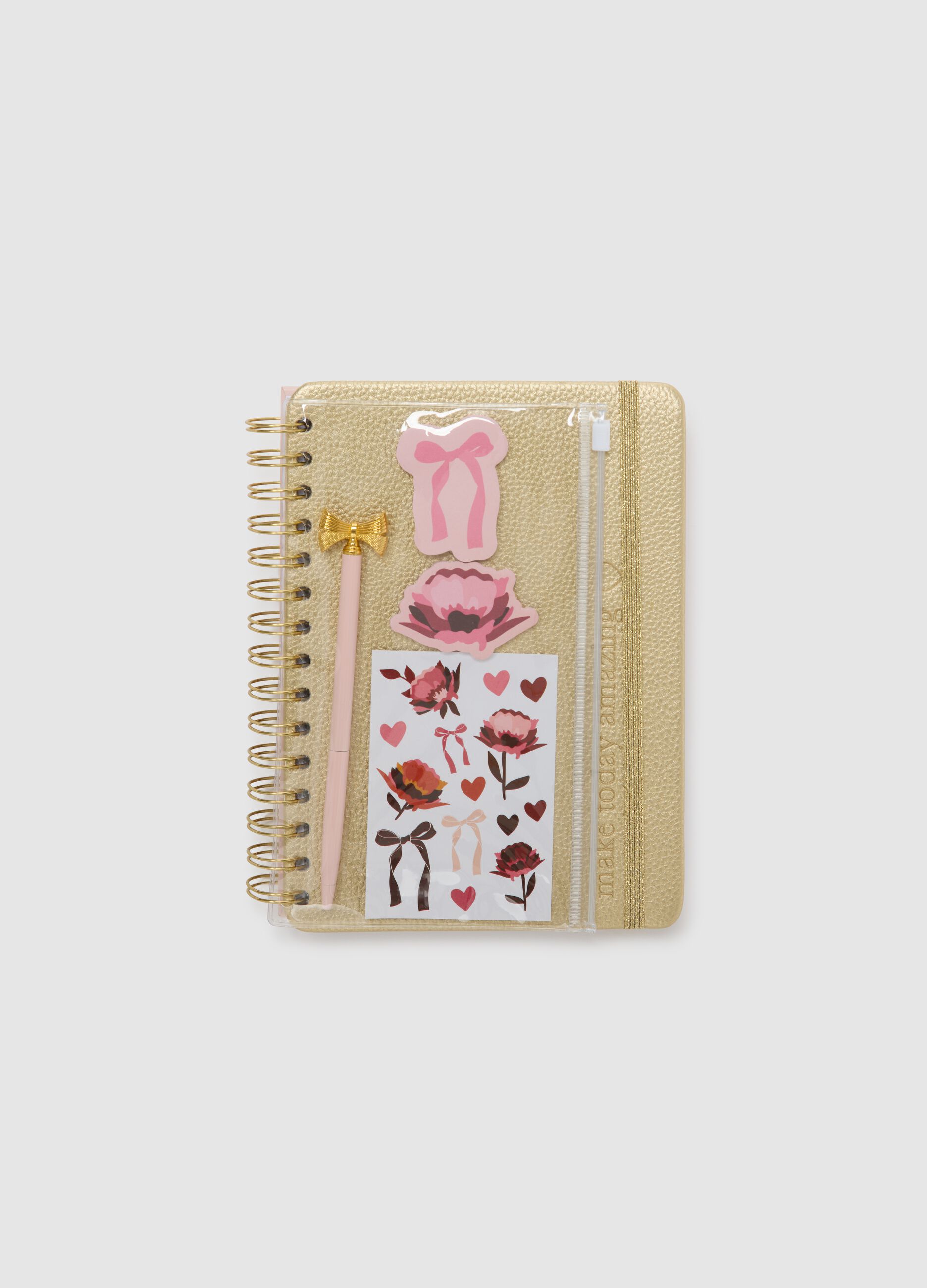 Multicolour paper notebook with pen