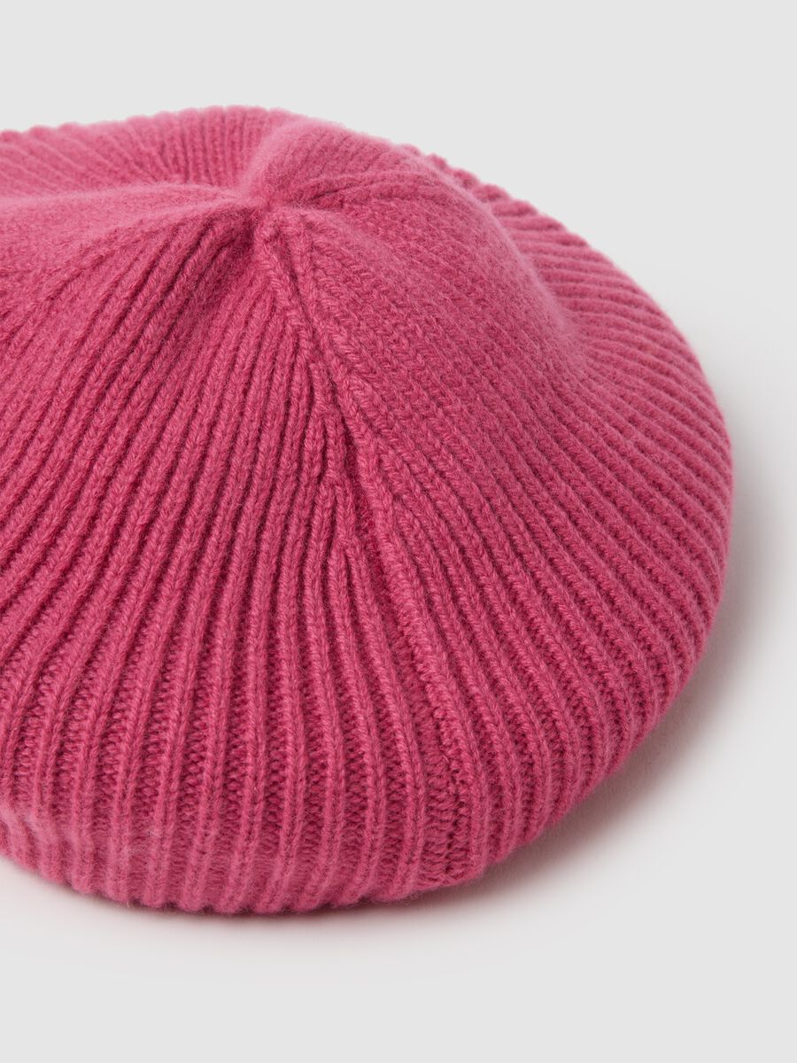 Girls' Pink Pure Wool Beret_2