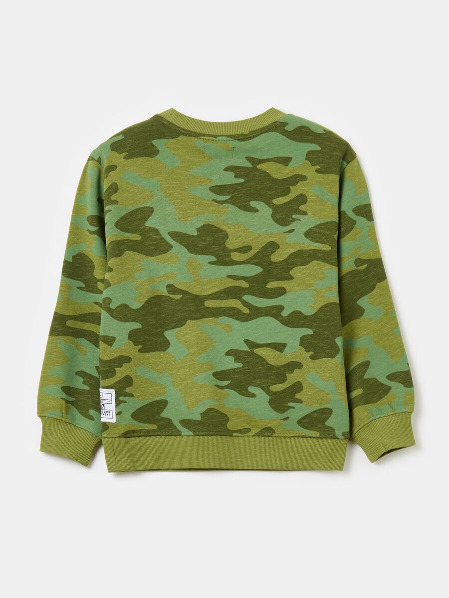 Sweatshirt in camouflage cotton with logo embroidery_1