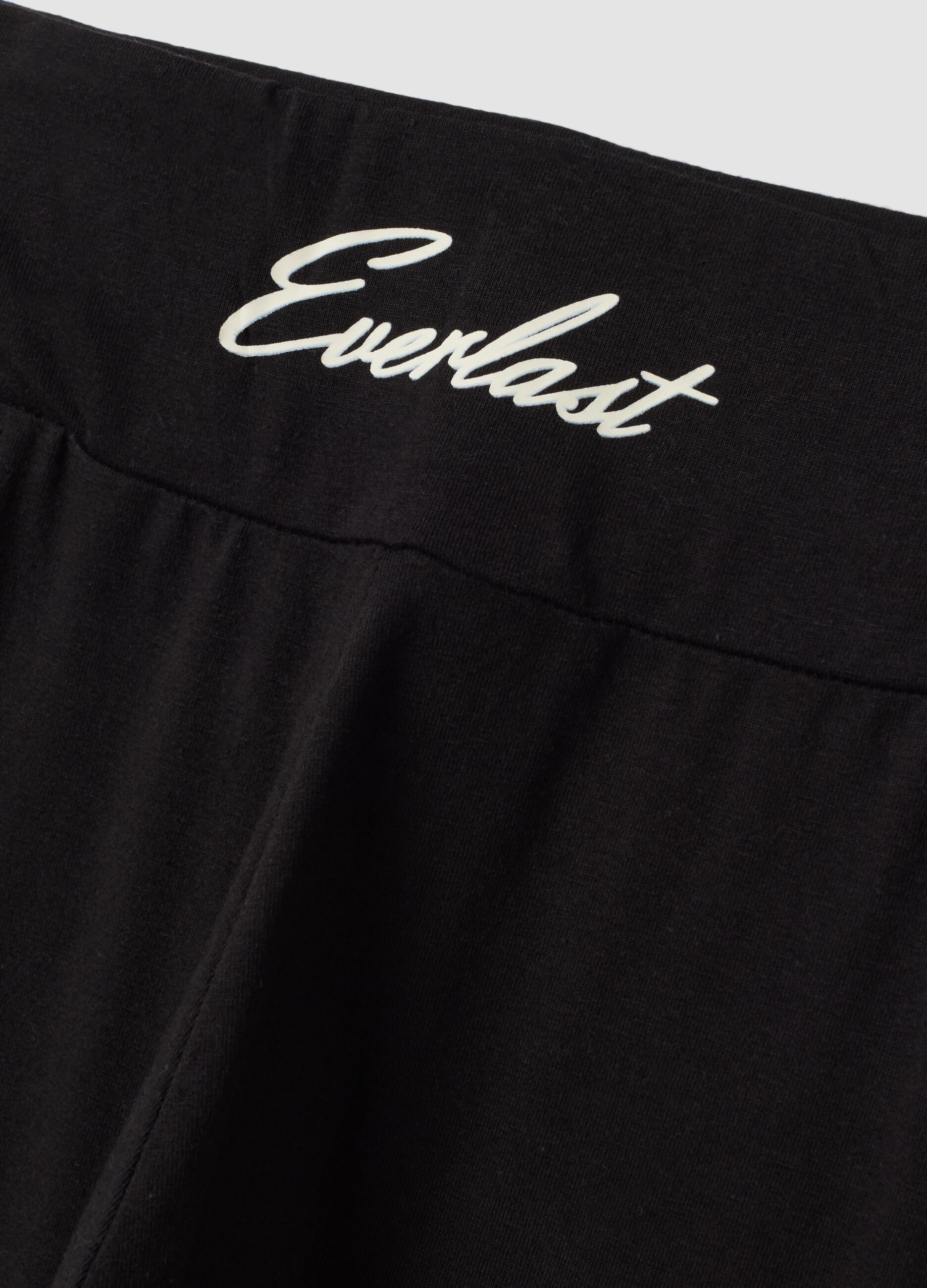 Schwarze Slim-Fit-Leggings aus elastischem Baumwolljersey mit Everlast-Logo