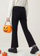 Jeggings nero flare in cotone elasticizzato per bambina_3