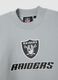 Grey cotton blend sweatshirt with Raiders print_5