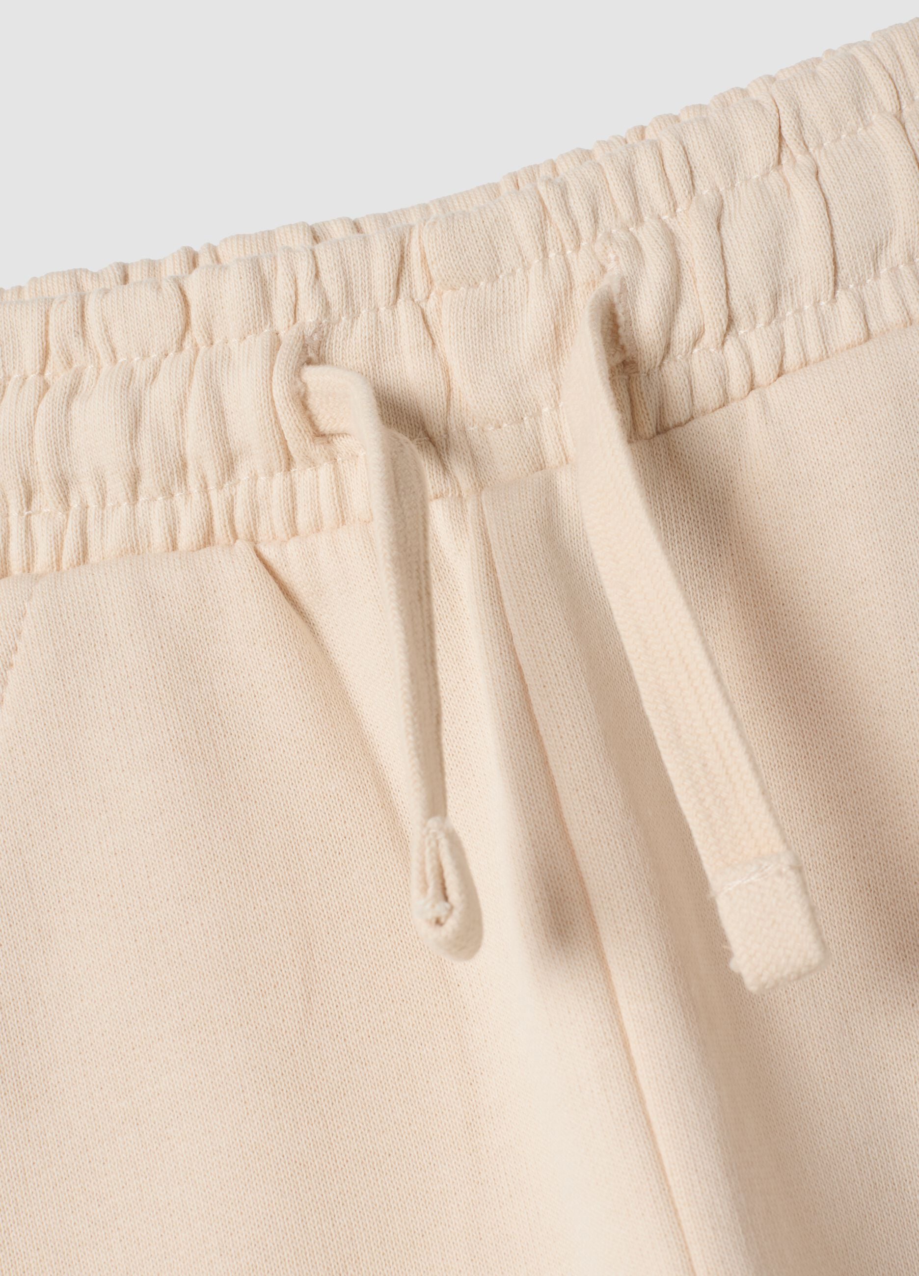 Pink cotton jogger trousers, regular fit