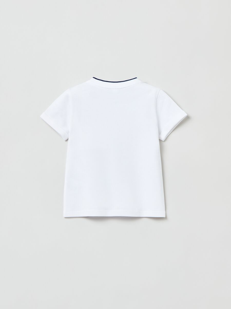 T-shirt in piquet with contrasting trims_1