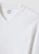 Wei&szlig;es T-Shirt aus reiner Baumwolle mit V-Ausschnitt, Regular Fit_1