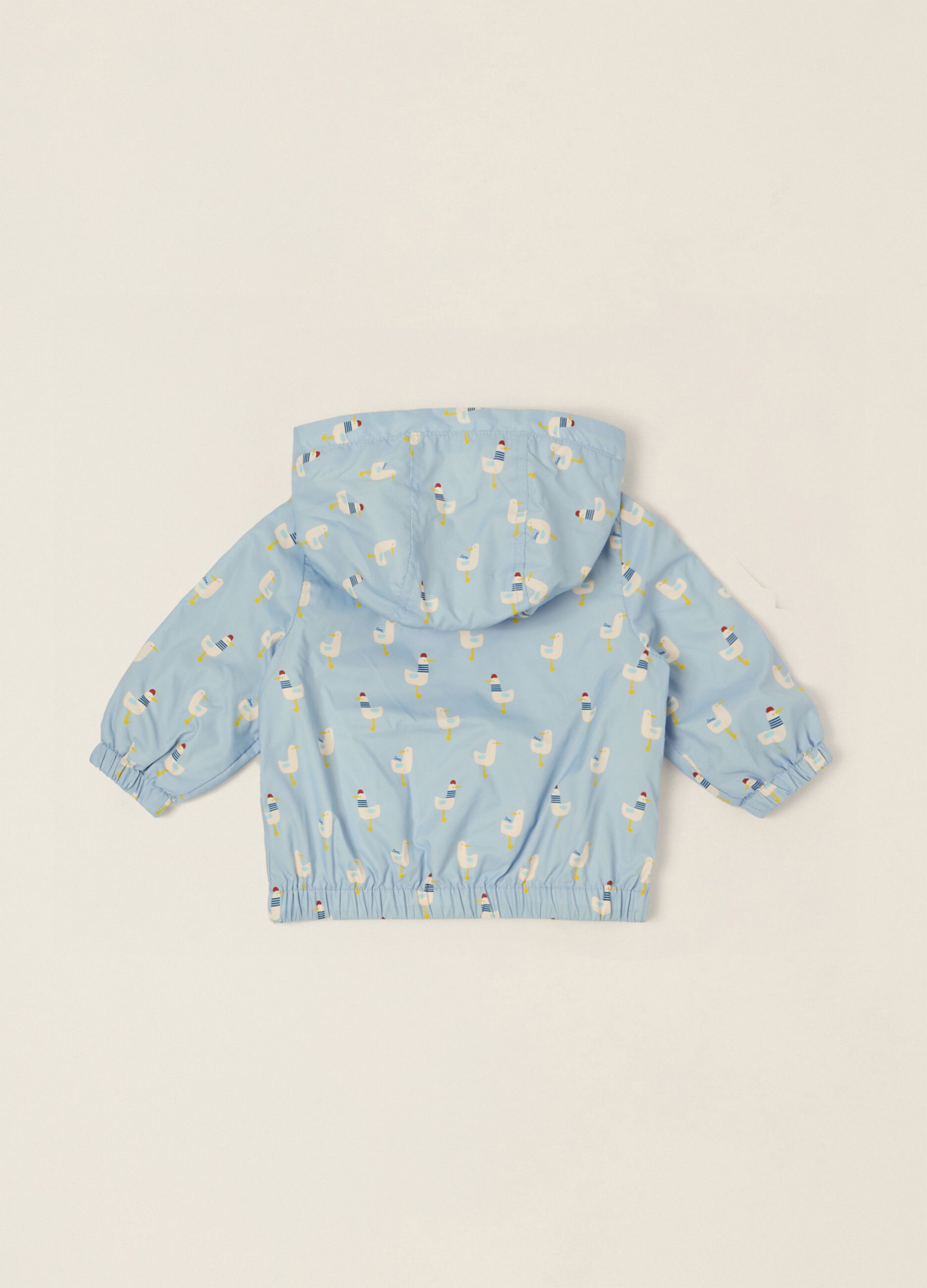 Blue baby jacket with zip and hood