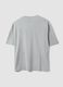 Grey pure cotton T-shirt with foliage print_2
