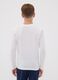 White organic cotton T-shirt with front print for boys_2
