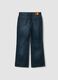 Jeans denim blu in puro cotone flare fit_5