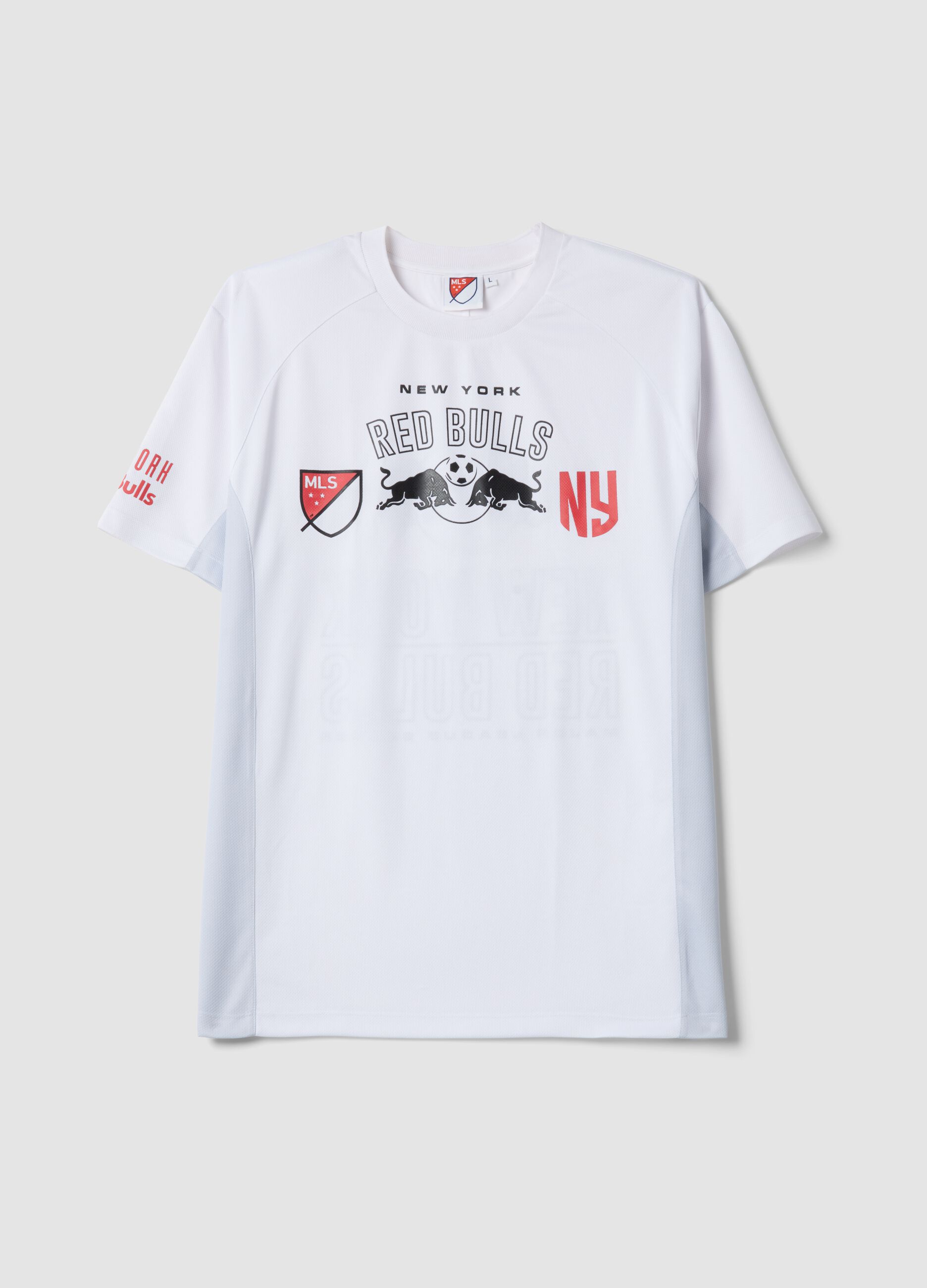 Short sleeve pure cotton white regular fit Red Bulls T-shirt
