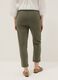 Green Regular Fit Stretch Cotton Blend Trousers_2