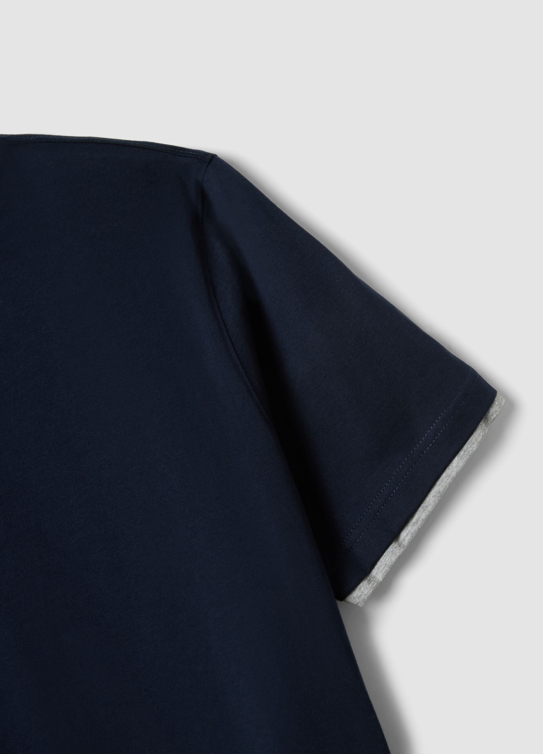 Navy mercerised pure cotton pyjamas