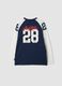 T-shirt blu in puro cotone con girocollo e stampa per ragazzo_5