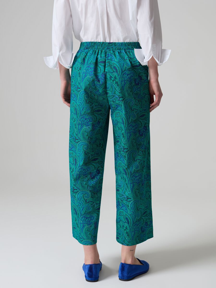 Wide-leg crop trousers with paisley print_1