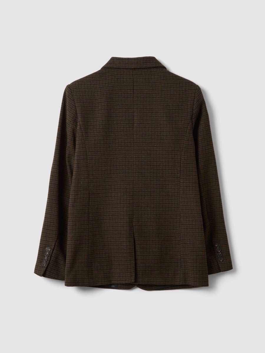 Brown wool-blend blazer with classic lapels_6