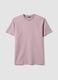 Camiseta morada de puro algod&oacute;n mercerizado de cuello redondo, corte regular_4
