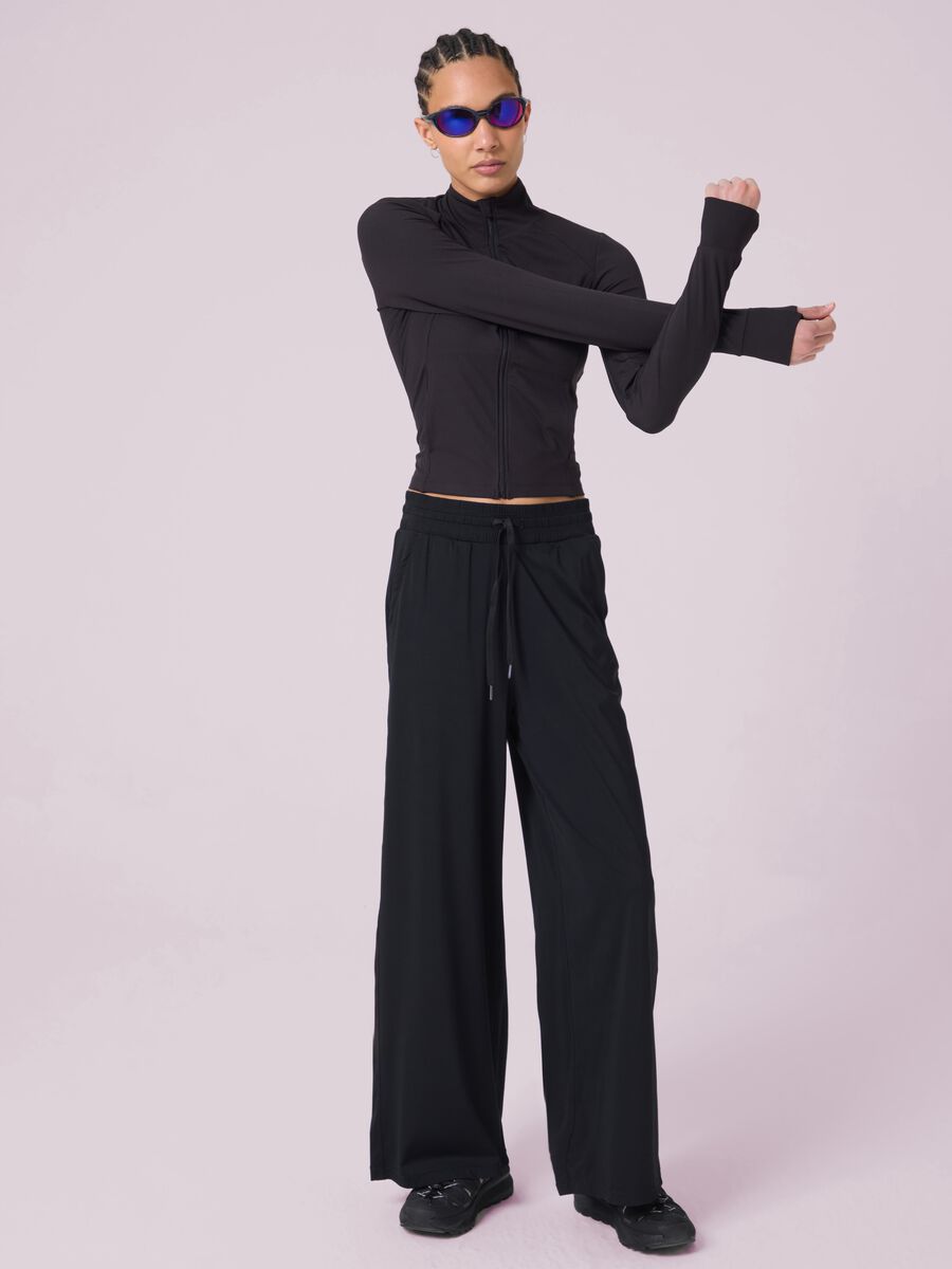 ALTAVIA STUDIO ribbed stretch fabric sport full-zip_1