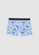 Blue organic cotton gaming print regular-fit boxer shorts for boys_1