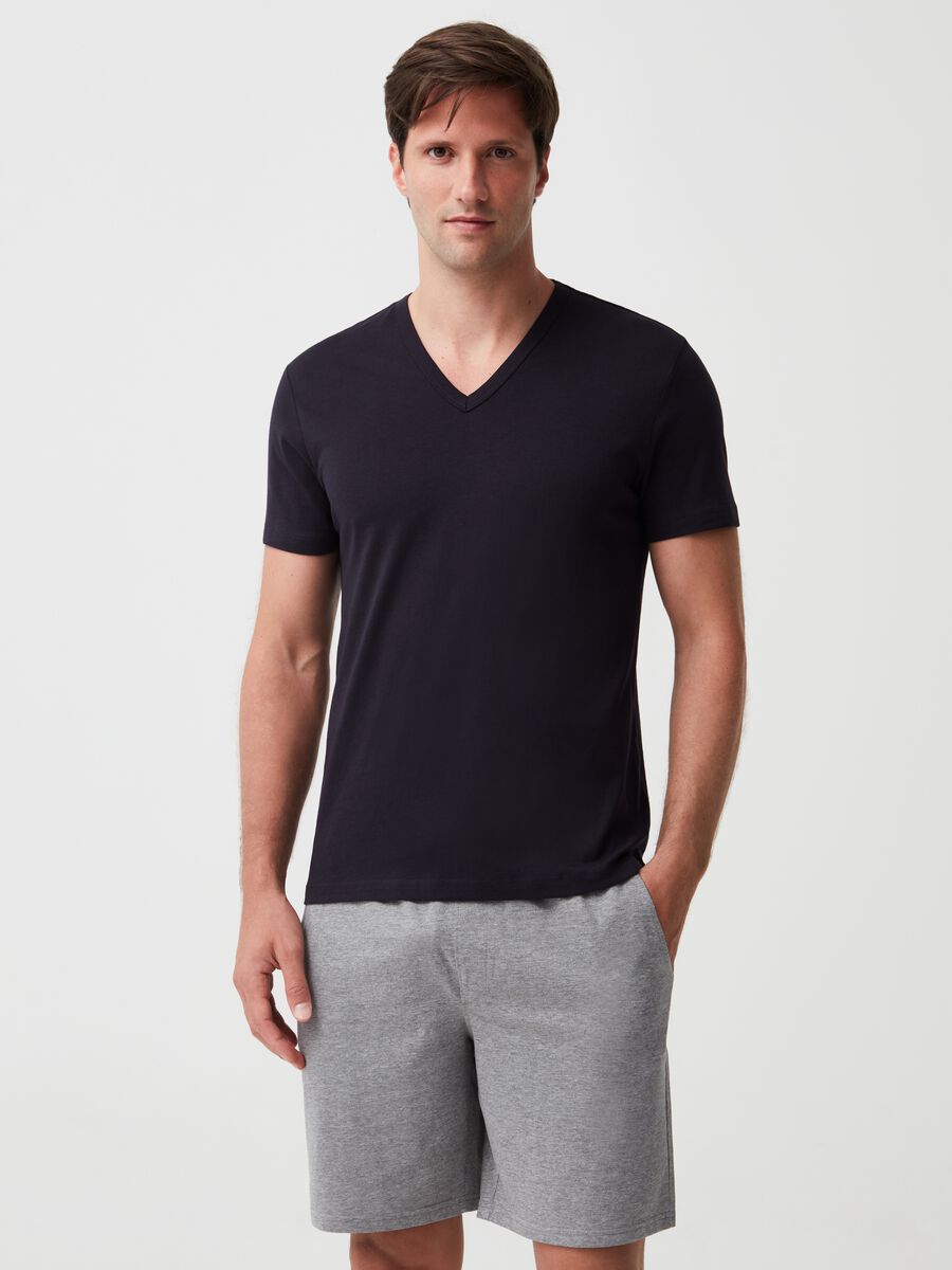 Two-pack jersey undershirts with V neck_0