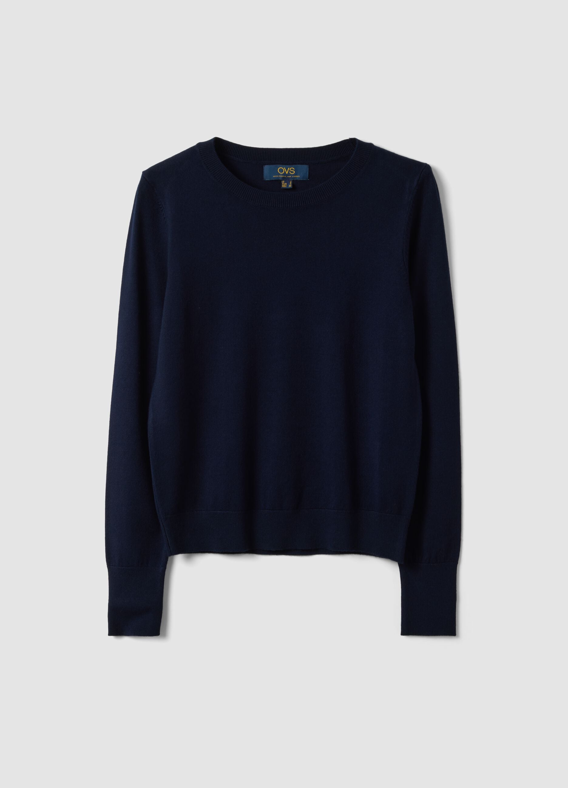 Blue Sweater with Fitted Fit
