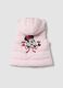 Gilet imbottito rosa con cappuccio e tasche a cuore e ricamo Minnie_1