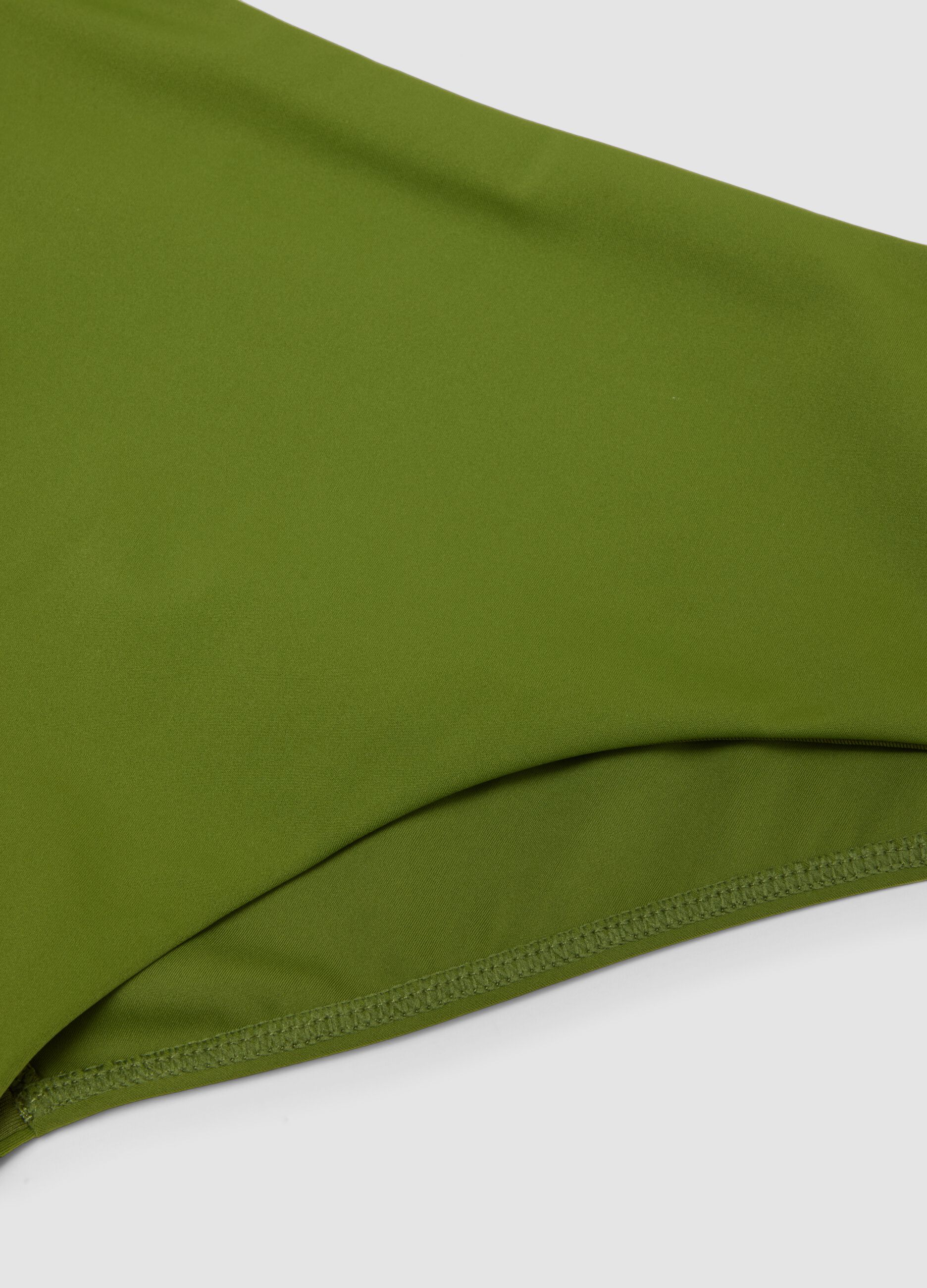 Green stretch fabric bikini bottoms