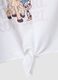 White stretch cotton T-shirt with knot and Toy Story print for girls_3