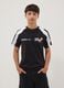 Black short-sleeve cotton-blend T-shirt for boys, relaxed fit_0