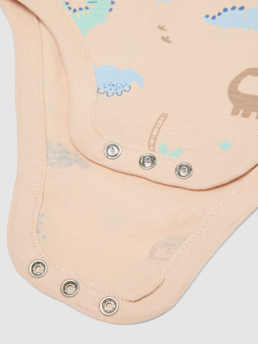 Multi-coloured pure cotton baby bodysuit regular fit_2