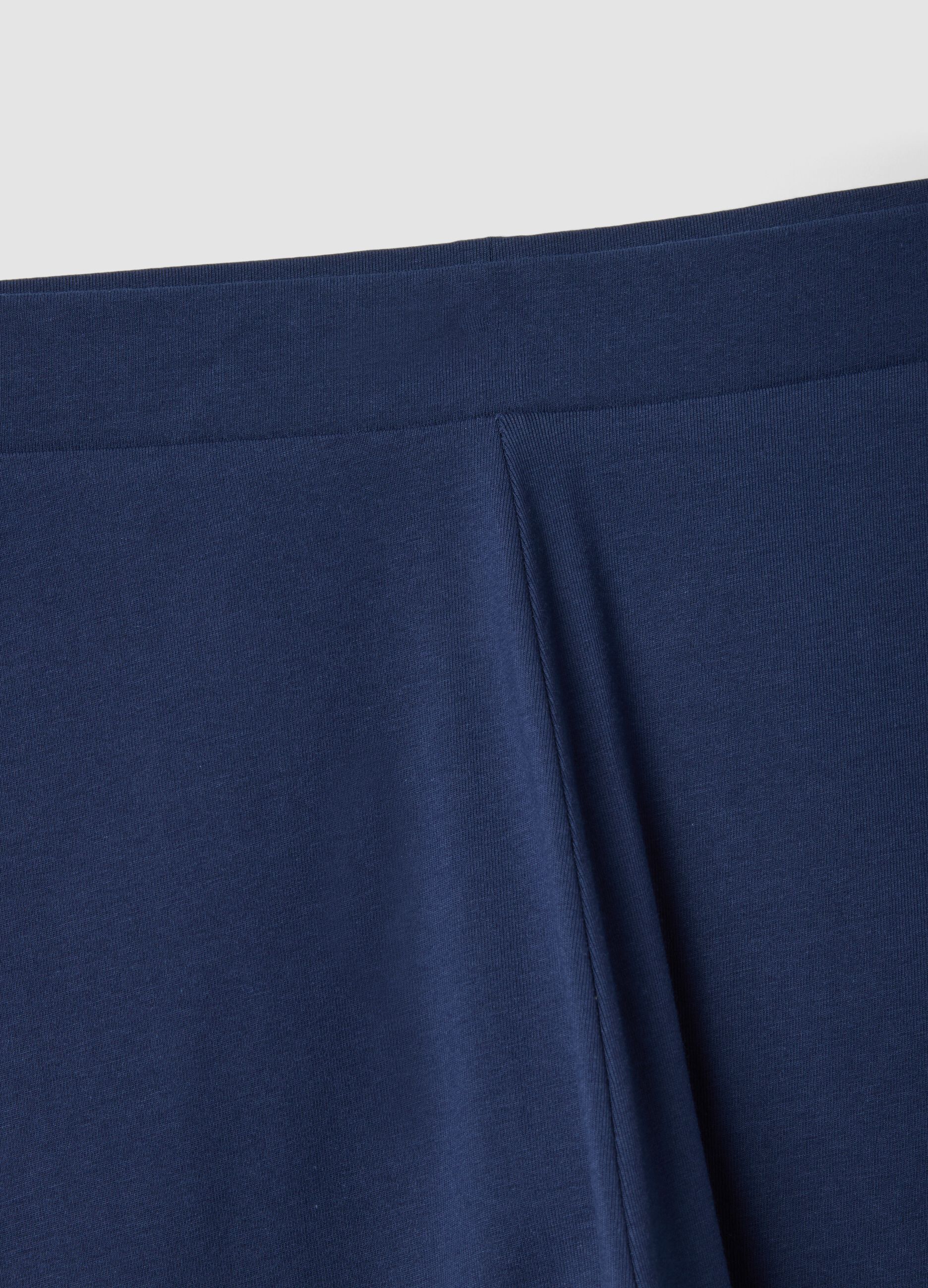 Blue stretch cotton leggings