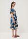 Midi-Kleid aus elastischer Baumwolle in Multicolor mit geometrischem Print_0