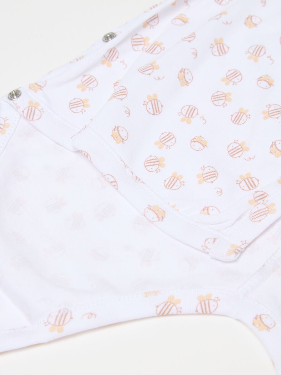Two-pack organic cotton bodysuits with print_2