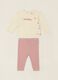 Weiss-rosa Baby-Set aus reiner Baumwolle_0