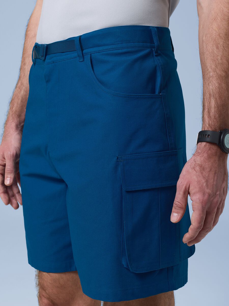 ALTAVIA SAILING blue pure cotton cargo Bermuda shorts_3