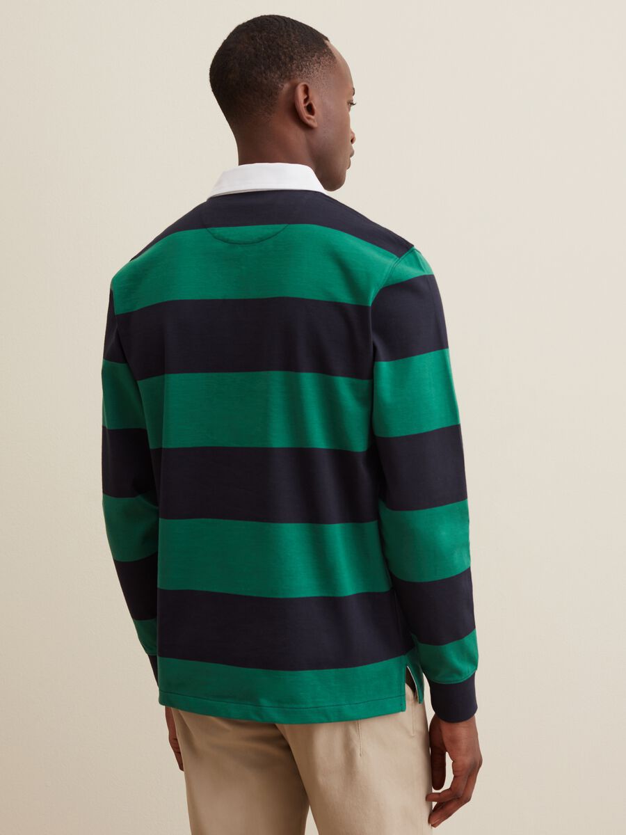 Polo shirt with long sleeves and striped pattern_2