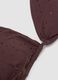 Brown stretch triangle bikini top with sparkling details_6