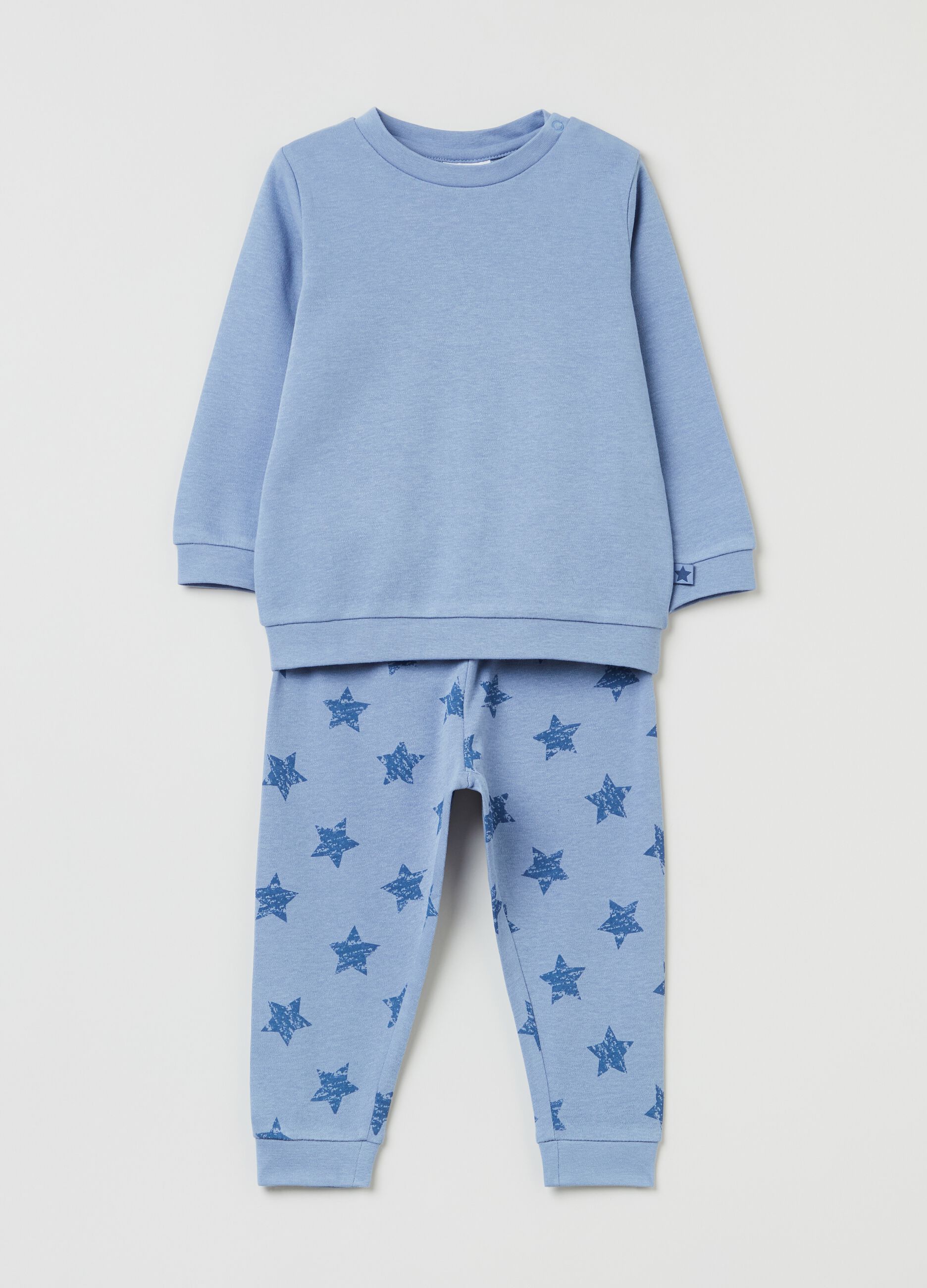 Pijama de algodón con estampado estrellas