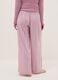 Regular fit pink striped pure viscose pyjama trousers_2