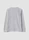 Grey marl fleece pyjama top with crew neck and bear print_2