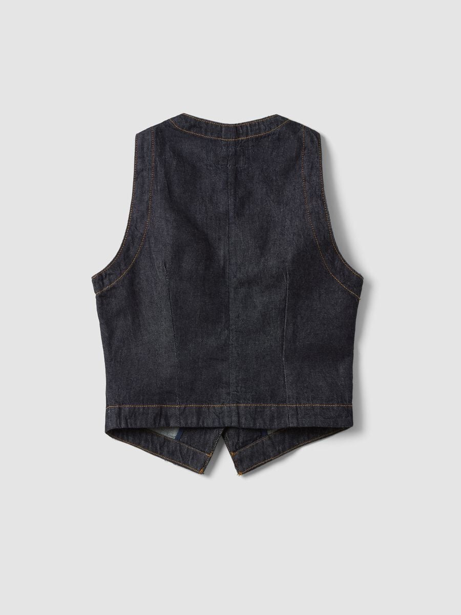 Blaue Denimweste aus reiner Baumwolle im Regular Fit_2