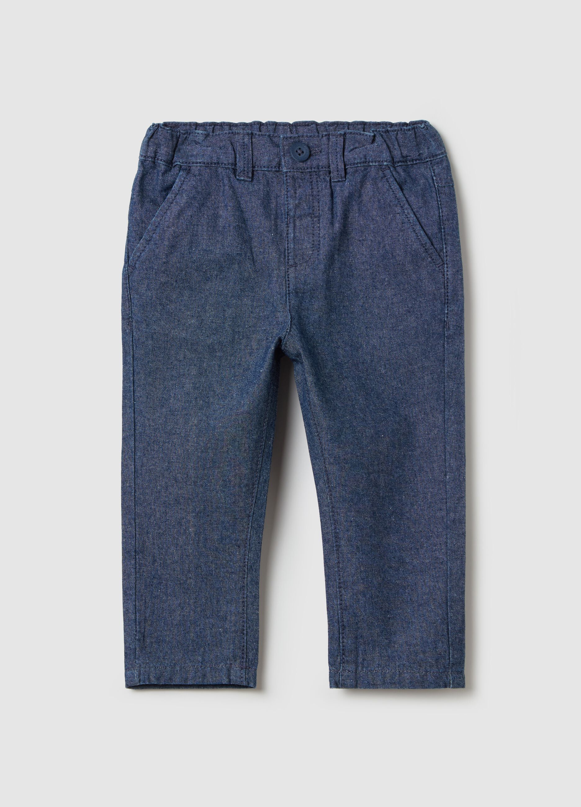 Cotton trousers with pockets