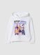 Sweatshirt branca com capuz em 100% algod&atilde;o com estampado K-Pop Demon Hunters_0