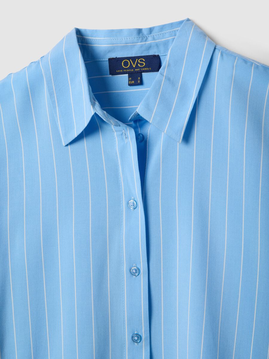 Pure viscose light blue striped regular fit shirt_5