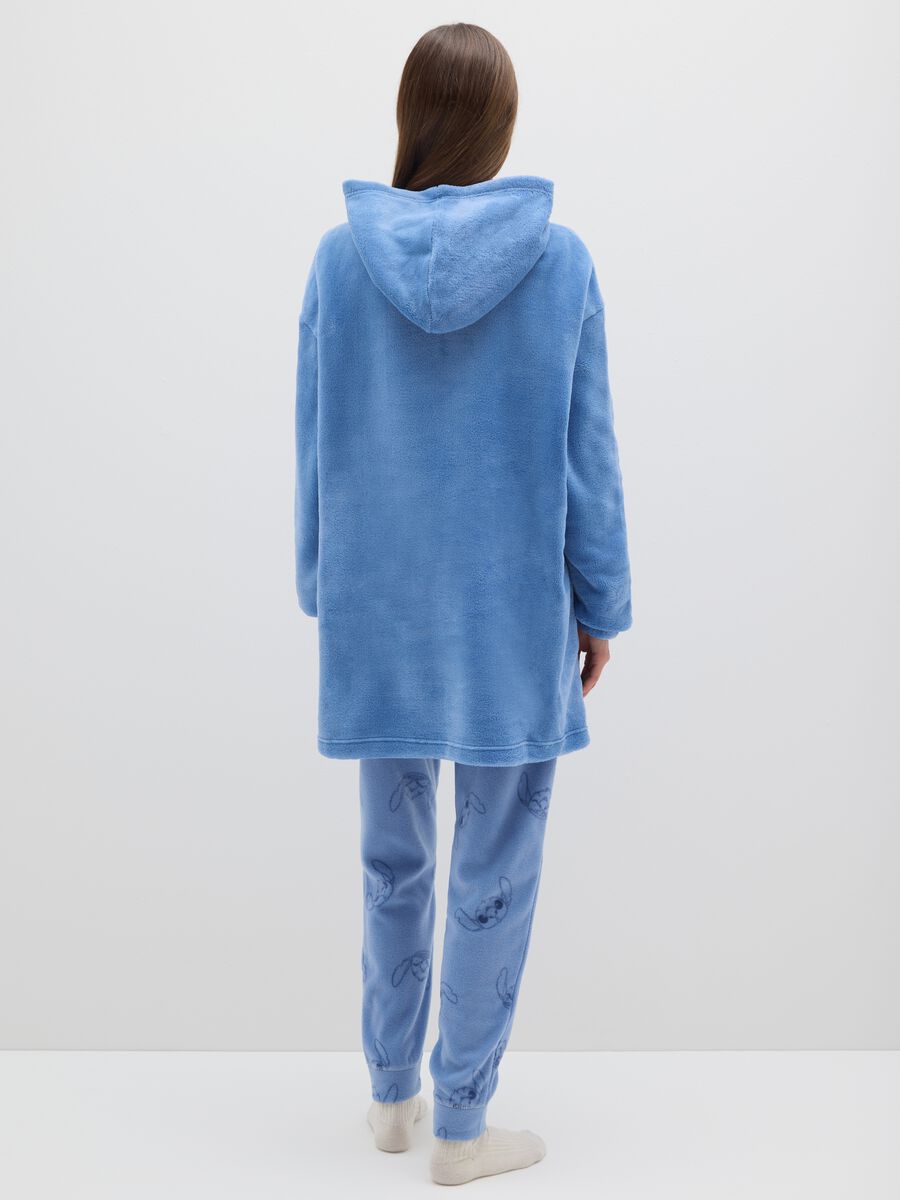 Blue Hooded Robe with Disney Print_2